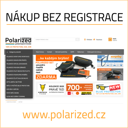 E-shop polarizační brýle, nákup bez registrace, volný prodej.